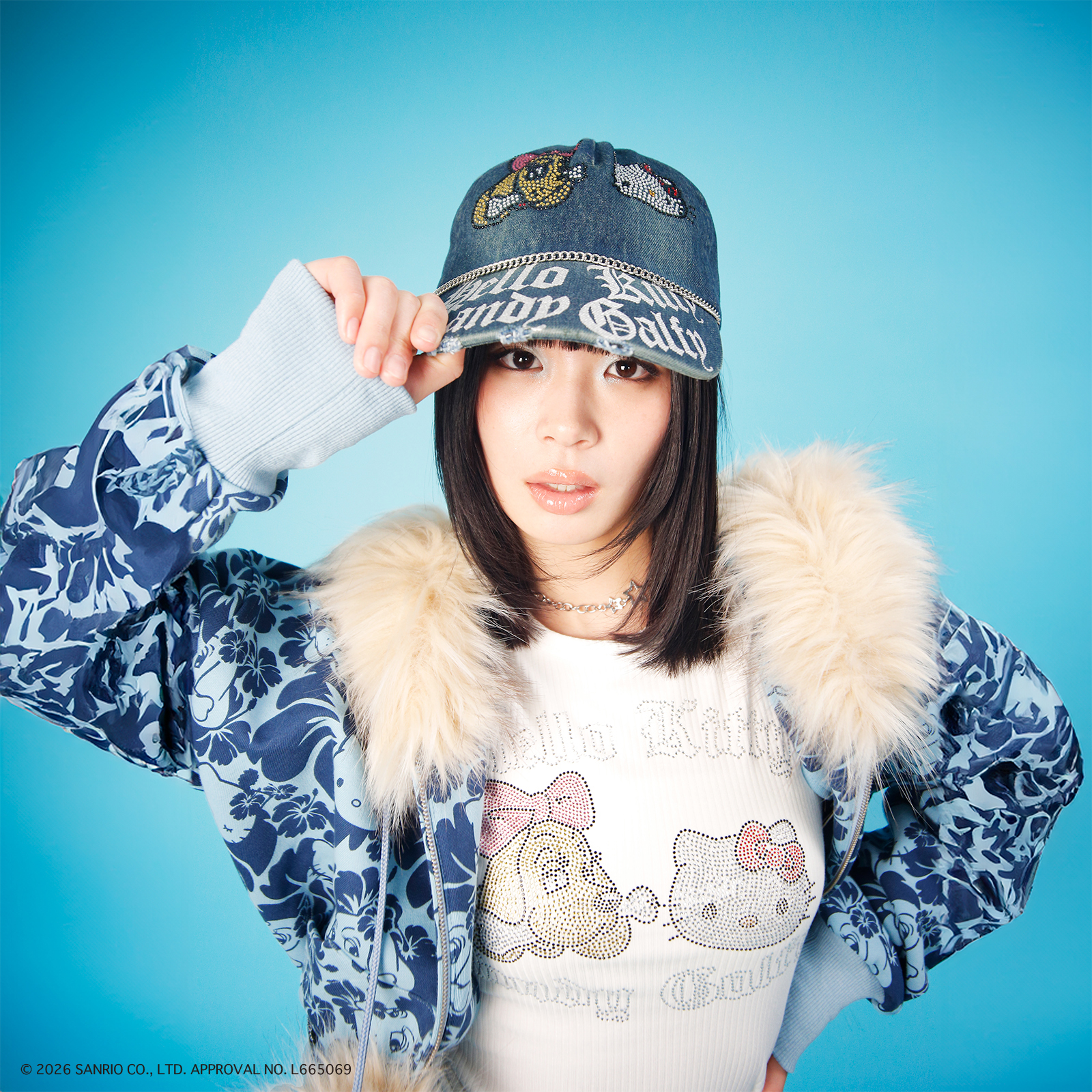 キラキラデニムキャップ 161020