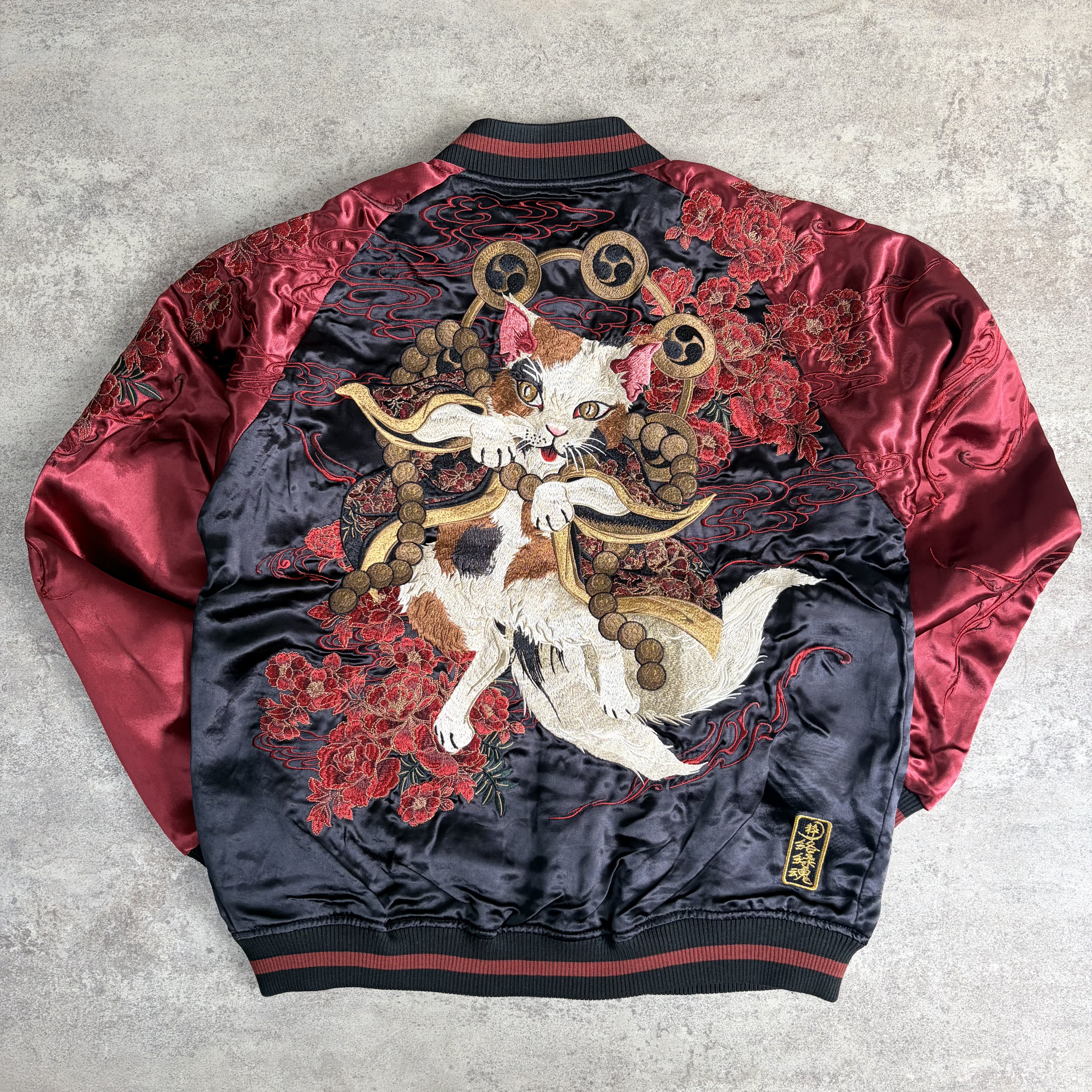 絡繰魂 猫又雷神スカジャン 262030