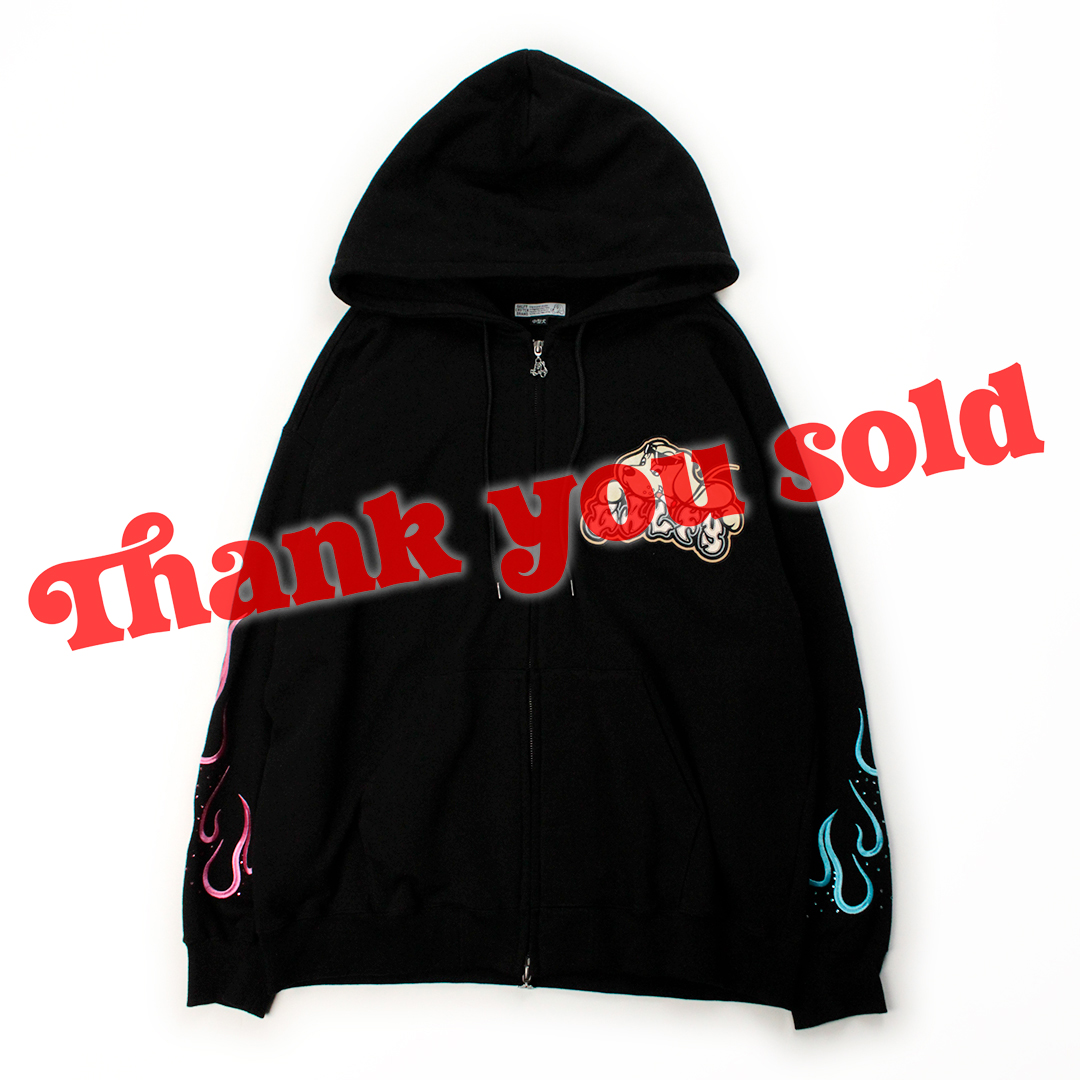 予約品【6月中旬頃までにお届け予定】ぴっかぴかパチンカスZIPパーカー 161001
