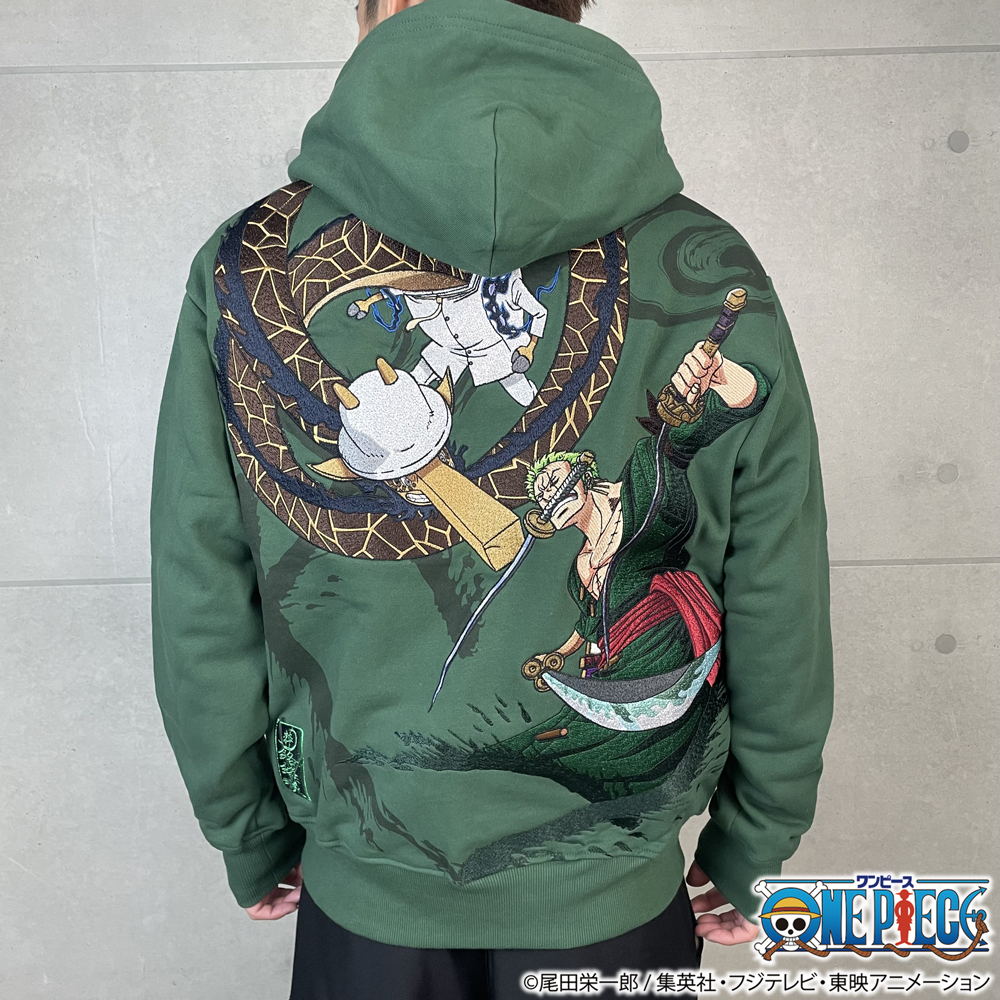 ONE PIECE × 絡繰魂 【ゾロvsカク】決戦ZIP UP パーカー 253002