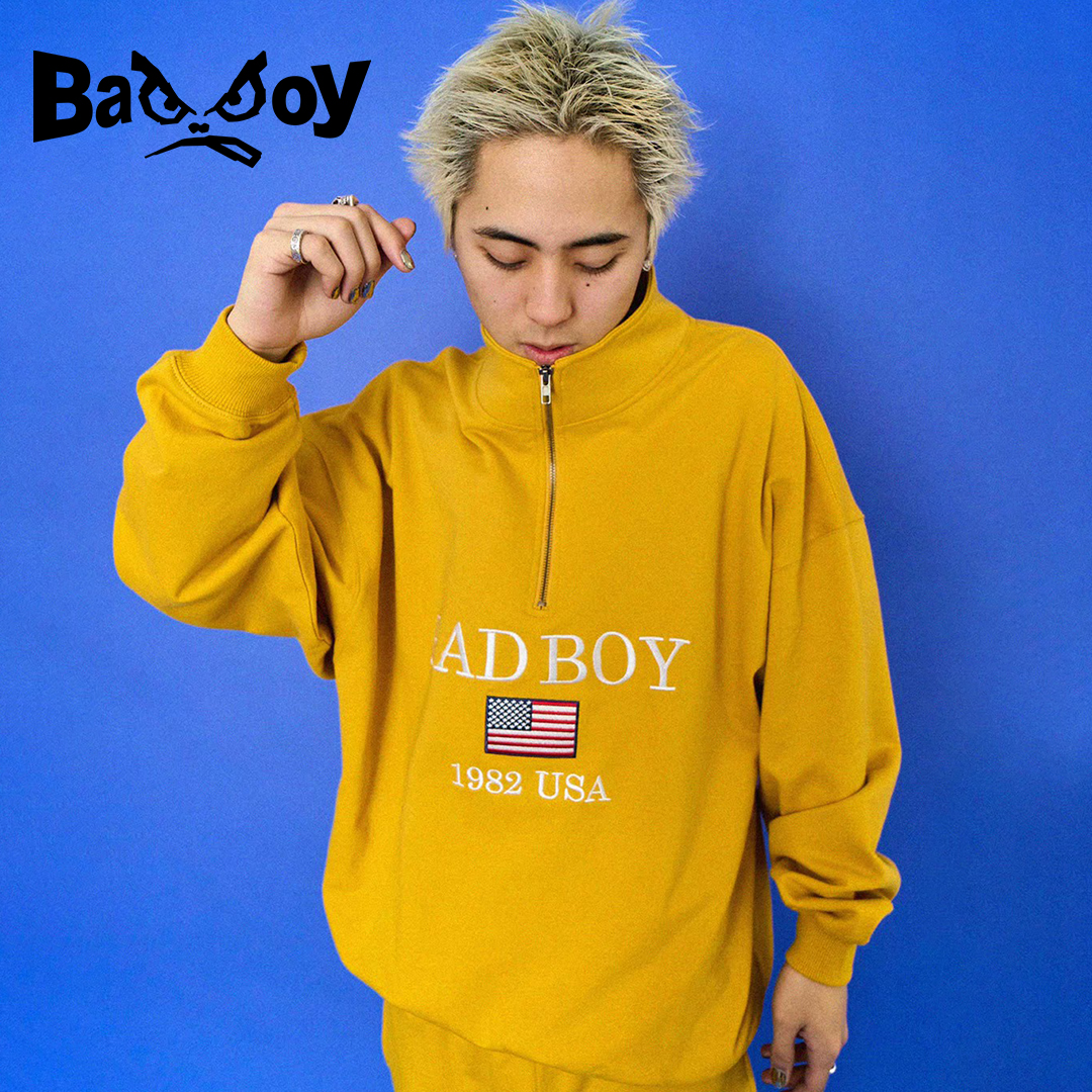 BADBOY U.S.A. LOGO EMBROIDERY HALFZIP 123103