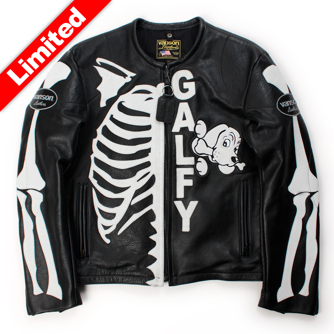 【VANSON×GALFY×JACKROSE】骨犬LeatherJKT JGV-017 (163400)