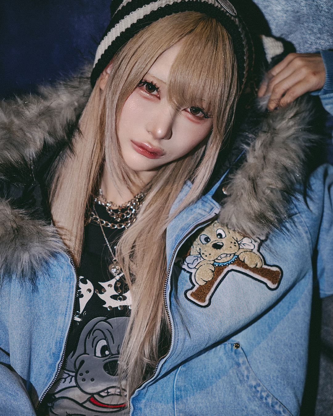 予約品【10月下旬頃までにお届け予定】犬デニデニパーカー 163024