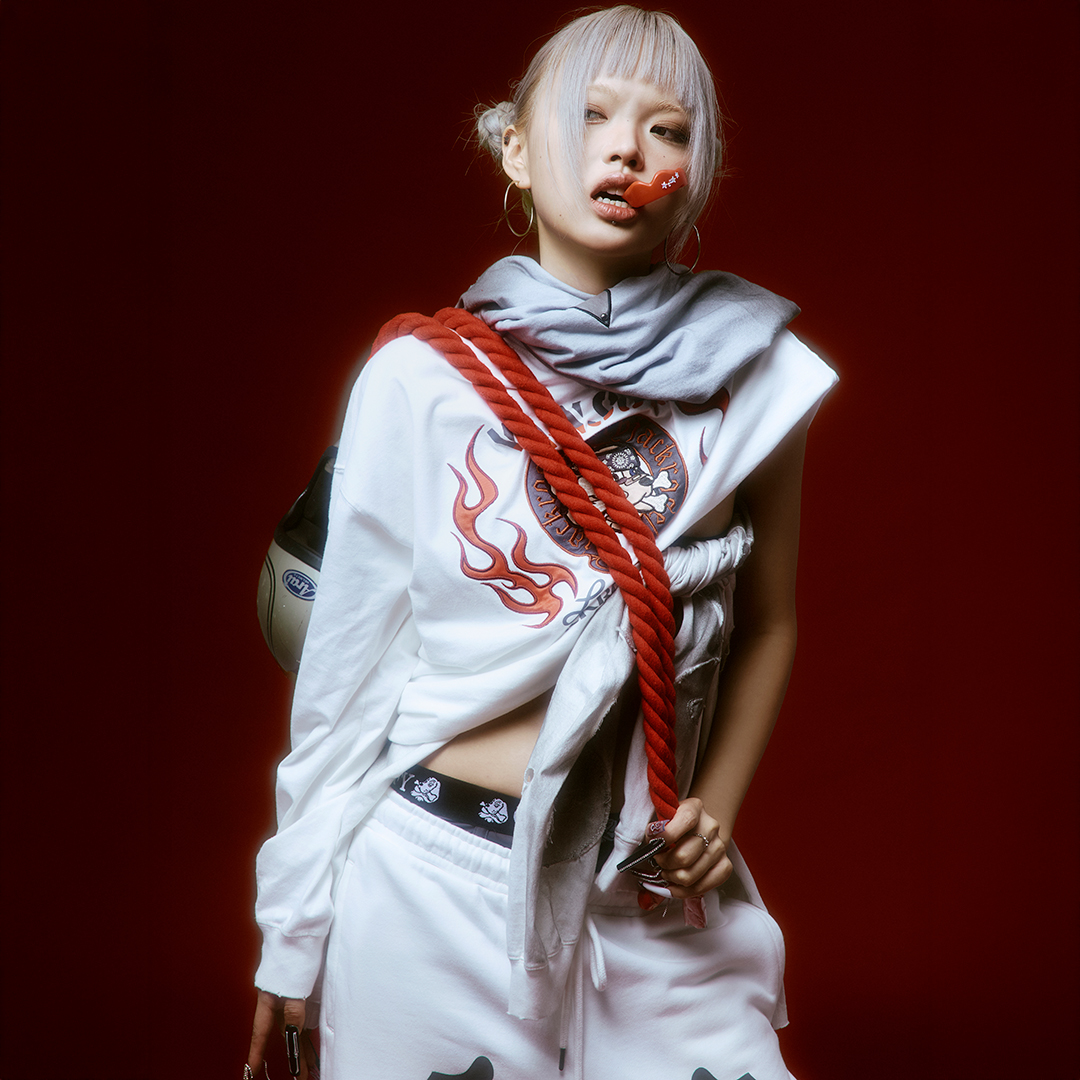 【VANSON×GALFY×JACKROSE】炎犬LongSleeveTee JGV-007 (154418)