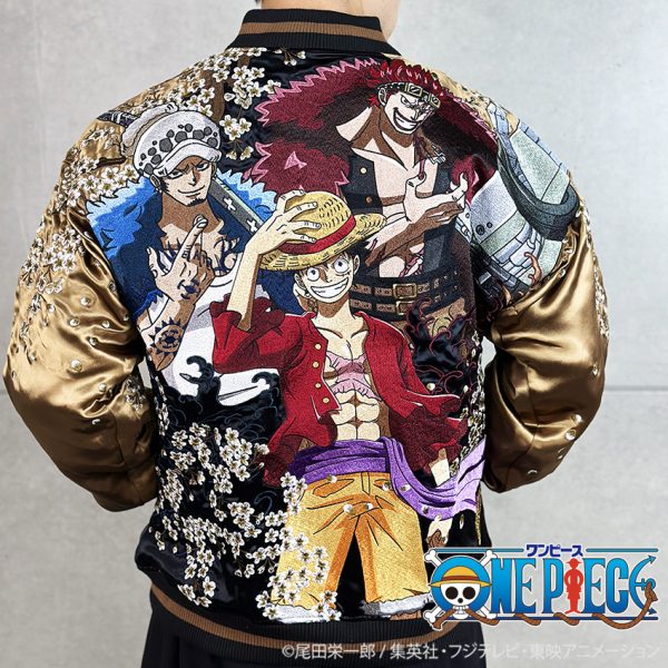 ONE PIECE × 絡繰魂 【ルフィ/ロー/キッド】最悪の世代 三船長リバーシブルスカジャン 242008